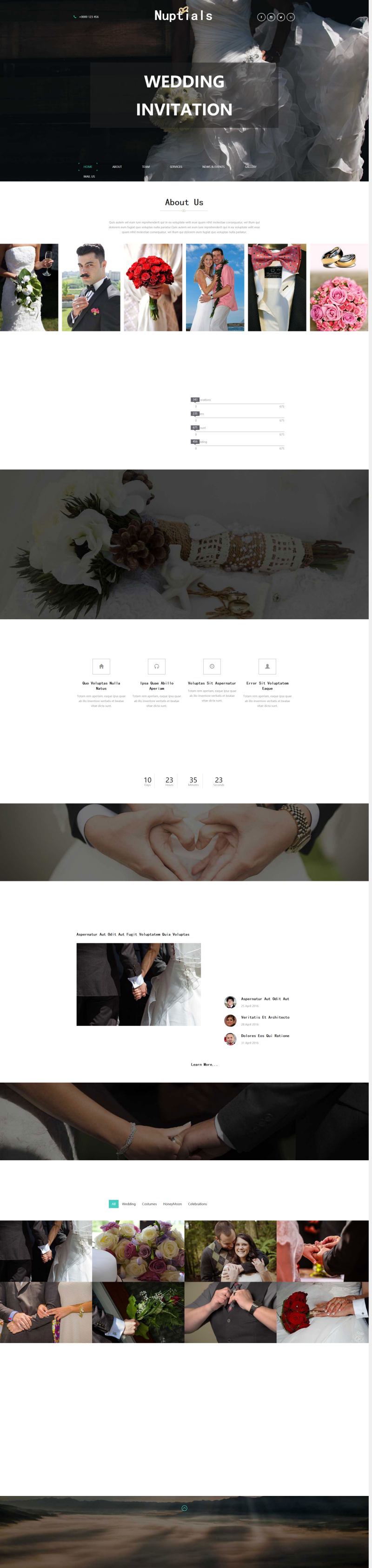 婚庆策划网站设计自适应模板